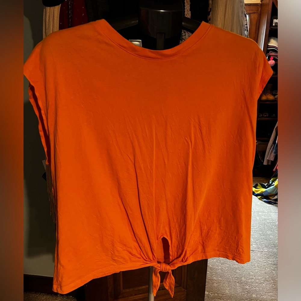 Orange tie top